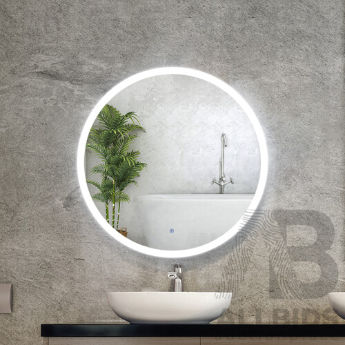 70CM LED Wall Mirror With Light Bathroom Decor Round Mirrors Vintage - Brand New - Free Shipping