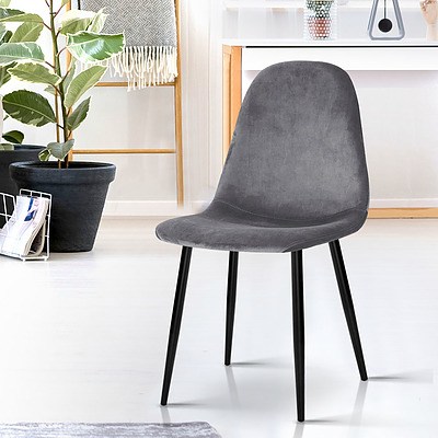 4 X Dining Chairs Dark Grey - Brand New - Free Shipping