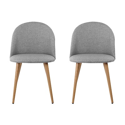 2 X Dining Chairs Light Grey - Brand New - Free Shipping