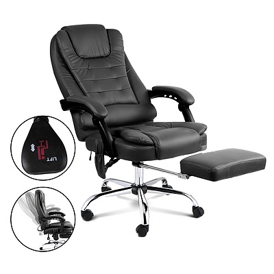 8 Point Reclining Message Chair - Black - Brand New - Free Shipping