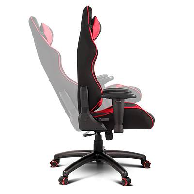 PU Leather & Mesh Reclining Office Desk Gaming Executive Chair - Red - Free Shipping