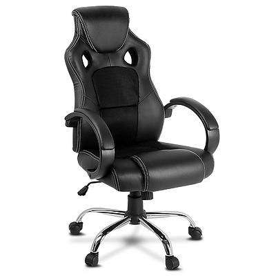Racing Style PU Leather Office Chair - Black - Brand New - Free Shipping
