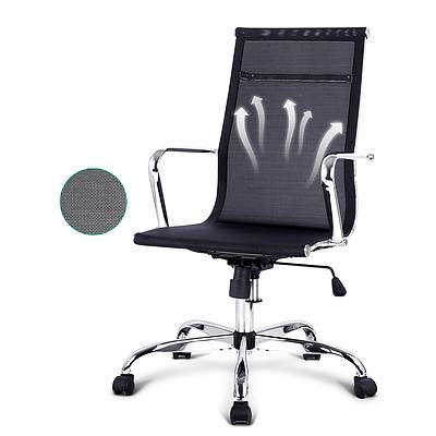 Mesh Reclining Arm Chair - Black - Free Shipping