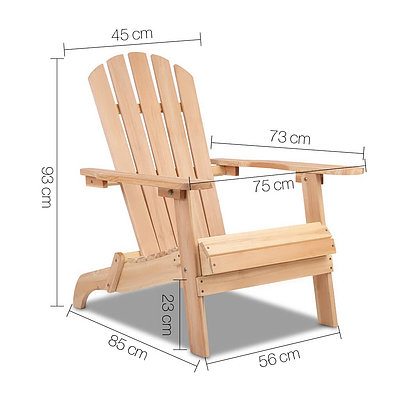 Outdoor Foldable Wooden Lounge Chair and Ottoman- Natural Wood - Free Shipping