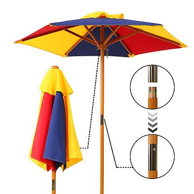 Kids Wooden Picnic Table Set with Umbrella - Brand New - Free Shipping
