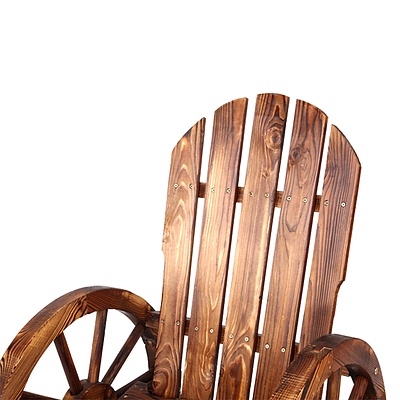 Wagon Wheels Rocking Chair - Brown - Brand New - Free Shipping