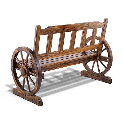 Wooden Wagon Wheel Chair  - Brand New - Free Shipping