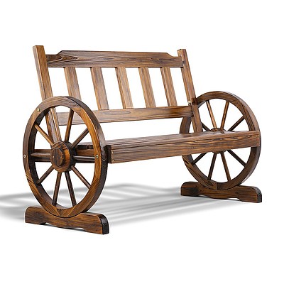 Wooden Wagon Wheel Chair  - Brand New - Free Shipping