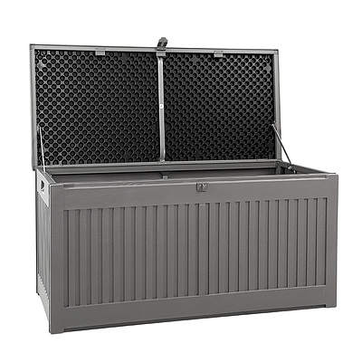 Outdoor Storage Box Container Garden Toy Indoor Tool Chest Sheds 270L Dark Grey - Brand New - Free Shipping