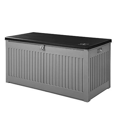 Outdoor Storage Box Container Garden Toy Indoor Tool Chest Sheds 270L Dark Grey - Brand New - Free Shipping