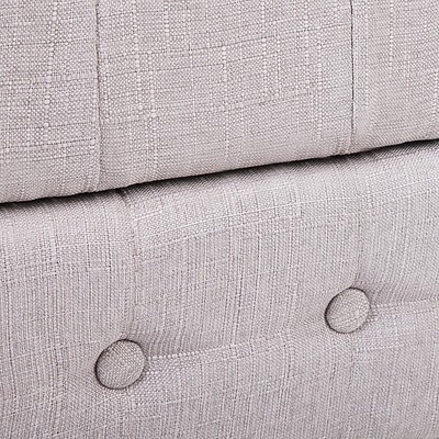 Artiss Linen Fabric Storage Ottoman - Beige - Brand new - Free Shipping