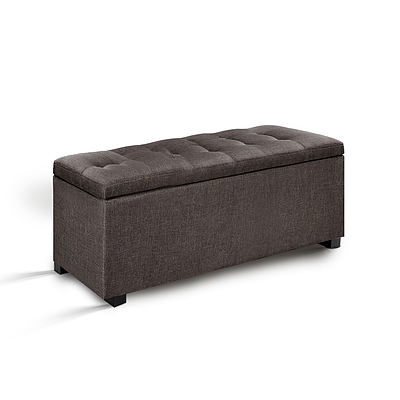 Large Fabric Storage Ottoman - Brown - Brand New - Free Shipping