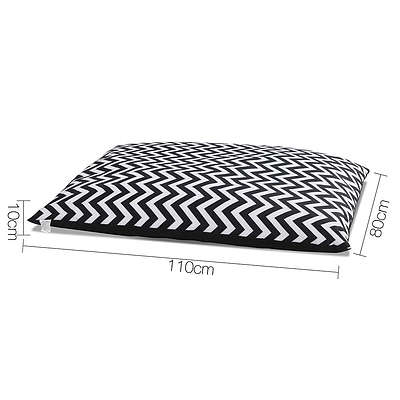 XXL Deluxe Soft Canvas Pet Bed - Black & White - Free Shipping