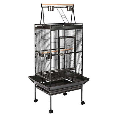 Pet Bird Cage with Perch - Black - Brand New - Free Shipping