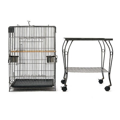 i.Pet Large Bird Cage with Perch - Black - Brand New - Free Shipping