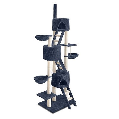244cm Multi Level Cat Scratching Post Grey - Brand New - Free Shipping