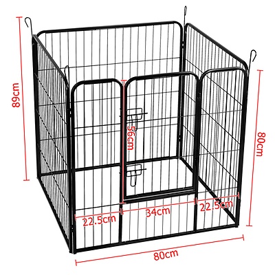32 Inch 8 Panel Portable Pet Exercise Playpen - Free Shipping