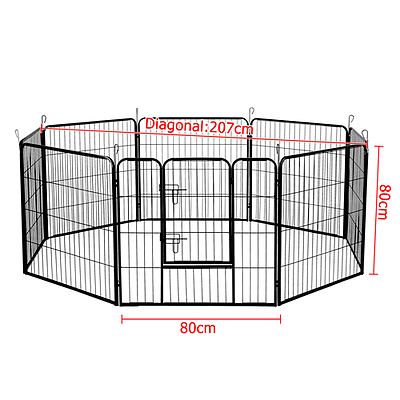 32 Inch 8 Panel Portable Pet Exercise Playpen - Free Shipping