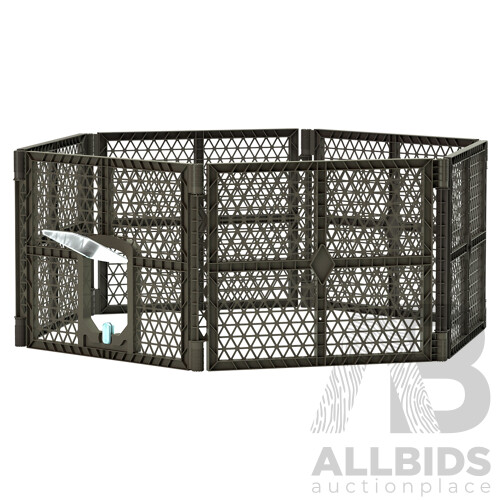 Pet Dog Playpen Enclosure 6 Panel Fence Puppy Cage Plastic Play Pen Fold - Brand New - Free Shipping