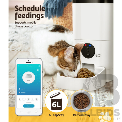 Automatic Pet Feeder 6L Auto Wifi Dog Cat Feeder Smart Food App Control - Brand New - Free Shipping