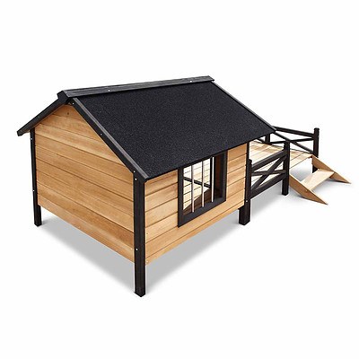 Dog Kennel with Patio - Black - Brand New - Free Shipping