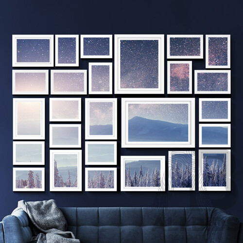 26 PCS Picture Photo Frame Wall Set Home Decor Present Gift White - Brand New - Free Shipping