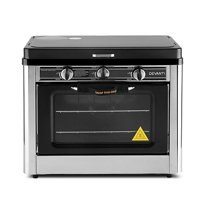 3 Burner Portable Oven - Silver & Black - Brand New - Free Shipping