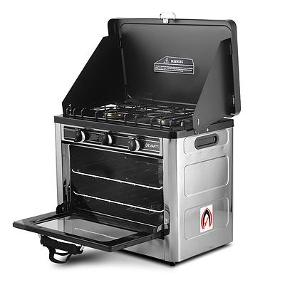 3 Burner Portable Oven - Silver & Black - Brand New - Free Shipping