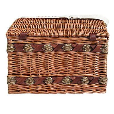 4 Person Picnic Basket Baskets Deluxe Outdoor Corporate Blanket Park - Brand New - Free Shipping