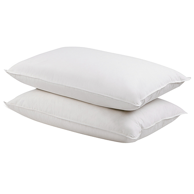 Set of 2 Duck Down Pillow - White - Brand New - Free Shipping