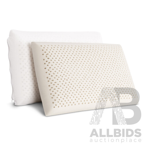 Set of 2 Natural Latex Pillow - Free Shipping