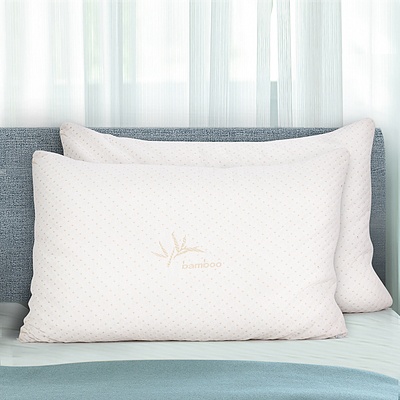 Set of 2 Single Bamboo Memory Foam Pillow - Brand New - Free Shipping