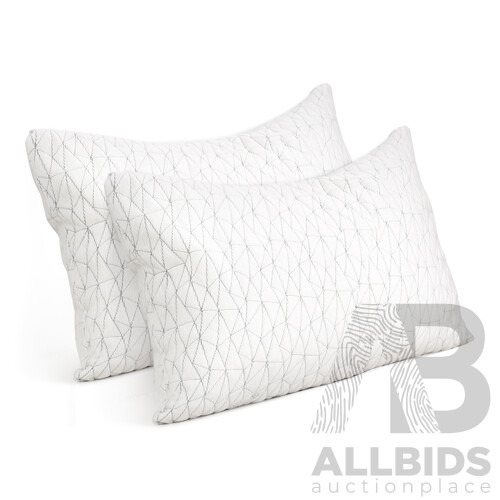 Set of 2 Rayon King Memory Foam Pillow - Brand New - Free Shipping