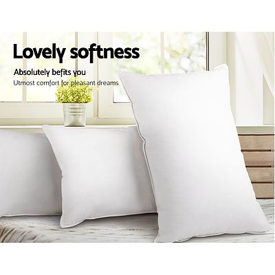 King Size 4 Pack Bed Pillow Medium*2 Firm*2 Microfibre Fiiling - Brand New - Free Shipping
