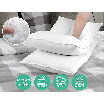 Set of 4 Medium & Firm Cotton Pillows - Brand New - Free Shipping