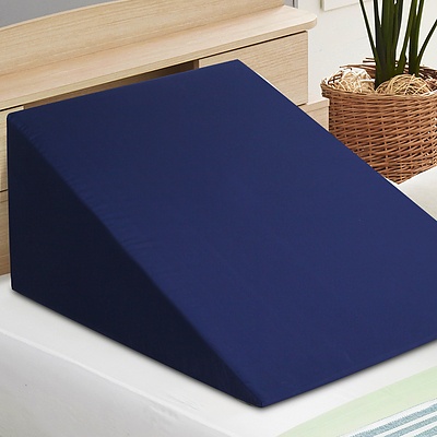 2X Memory Foam Wedge Pillow Neck Back Support with Cover Waterproof Blue - Brand New - Free Shipping