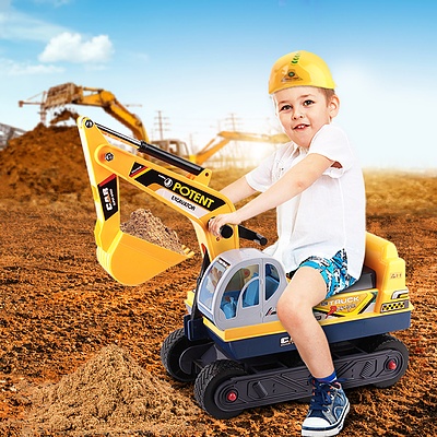 Kids Ride On Excavator - Yellow - Brand New - Free Shipping
