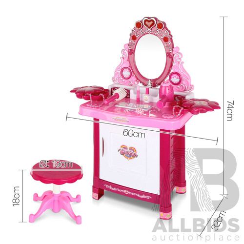 30 Piece Kids Dressing Table Set - Pink - Brand New - Free Shipping