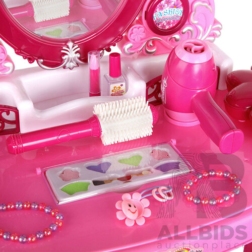 30 Piece Kids Dressing Table Set - Pink - Brand New - Free Shipping