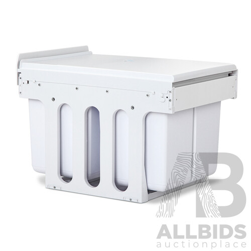 Dual Side Pull Out Rubbish Waste Basket 2 x 15L - Brand New - Free Shipping
