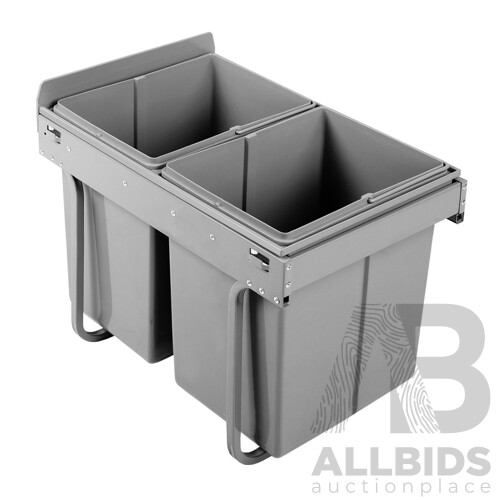 Cefito 2x20L Pull Out Bin - Grey - Brand New - Free Shipping