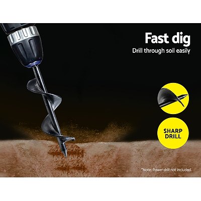 Garden Auger Power Earth Post Hole Digger Planter Drill Bit 50x175mm - Brand New - Free Shipping