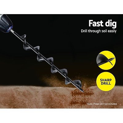 Garden Auger Power Earth Post Hole Digger Planter Drill Bit 50x450mm - Brand New - Free Shipping