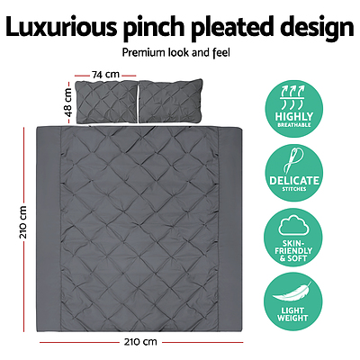 Queen Size Quilt Cover Set - Charcoal - Brand New - Free Shipping