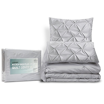 King Size Quilt Cover Set - Grey - Brand New - Free Shipping