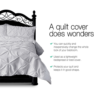 Super King Size Quilt Cover Set - Grey - Brand New - Free Shipping