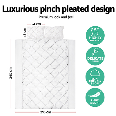 King Size Quilt Cover Set - White - Free Shipping - Brand New - Free Shipping