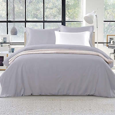 King Size Classic Quilt Cover Set - Grey - Brand New - Free Shipping
