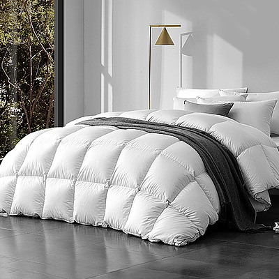 Goose Down Feather Quilt Cover Duvet 800GSM Winter Doona White King - Brand New - Free Shipping