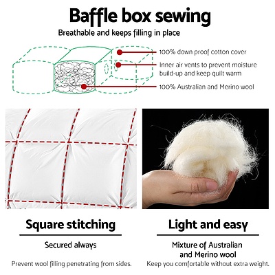 Queen Size Merino Wool Duvet Quilt - Brand New - Free Shipping